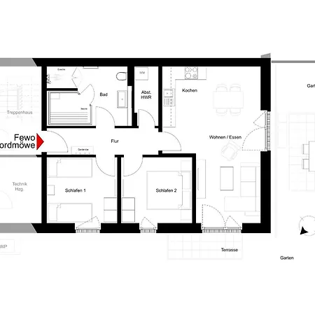 Haus Nordmoewe شقة *
